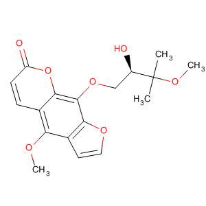 Structure of 7H-Furo[3,2-g][1]benzopyran-7-one,9-(2-hydroxy-3-methoxy-3-methylbutoxy)-4-methoxy-, (R)-