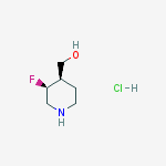 Structure of [(3s,4r)-3-fluoro-4-piperidinyl]methanol