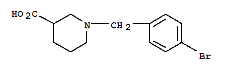 Structure of 1-(4-BROMO-BENZYL)-PIPERIDINE-3-CARBOXYLIC ACID HYDROCHLORIDE