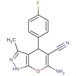 Structure of Pyrano[2,3-c]pyrazole-5-carbonitrile,6-amino-4-(4-fluorophenyl)-1,4-dihydro-3-methyl-