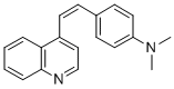 4-(4-二甲氨基苯乙烯基)喹啉结构式