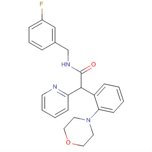 Structure of 2-Pyridineacetamide,N-[(3-fluorophenyl)methyl]-5-[4-(4-morpholinyl)phenyl]-