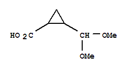 Cyclopropanecarboxylicacid, 2-(dimethoxymethyl)-结构式