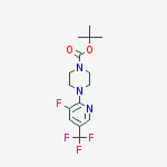 Structure of 4-(3-Fluoro-5-trifluoromethylpyridin-2-yl)piperazine-1-carboxylic acid tert-butyl ester