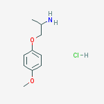 1-(4-甲氧基苯氧基)-2-丙胺盐酸盐结构式