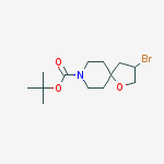 Structure of 1-Oxa-8-azaspiro[4,5]decane-8-carboxylic acid,3-bromo-,1,1-dimethylethylester