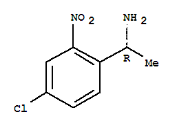 Structure of Benzenemethanamine, 4-chloro-a-methyl-2-nitro-, (aR)-