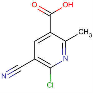 Structure of 3-Pyridinecarboxylic acid, 6-chloro-5-cyano-2-methyl-