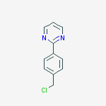 Structure of 2-[4-(Chloromethyl)phenyl]pyrimidine 97%