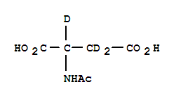 Structure of N-ACETYL-DL-ASPARTIC-2,3,3-D3 ACID