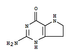 Structure of 4H-Pyrrolo[3,2-d]pyrimidin-4-one,2-amino-3,5,6,7-tetrahydro-