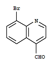 Structure of 4-Quinolinecarboxaldehyde, 8-bromo-