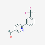 Structure of 6-[3-(trifluoromethyl)phenyl]pyridine-3-carbaldehyde