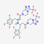 Structure of 1-BUTANONE, 1-[5,6-DIHYDRO-3-(TRIFLUOROMETHYL)-1,2,4-TRIAZOLO[4,3-A]PYRAZIN-7(8H)-YL]-3-[[3-[5,6-DIHYDRO-3-(TRIFLUOROMETHYL)-1,2,4-TRIAZOLO[4,3-A]PYRAZIN-7(8H)-YL]-3-OXO-1-[(2,4,5-TRIFLUOROPHENYL)METHYL]-1-PROPEN-1-YL]AMINO]-4-(2,4,5-TRIFLUOROPHENYL)-