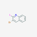 Structure of 2-iodo-3-bromoquinoline