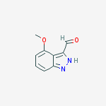 Structure of 1H-Indazole-3-carboxaldehyde, 4-Methoxy-