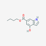 4-Hydroxy-6-indole carboxylic acid butyl ester结构式