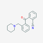 2-CYANO-2-PIPERIDINOMETHYL BENZOPHENONE结构式