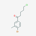 1-(4-BROMO-3-METHYLPHENYL)-5-CHLORO-1-OXOPENTANE结构式