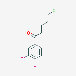 5-CHLORO-1-(3,4-DIFLUOROPHENYL)-1-OXOPENTANE结构式