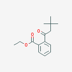 2-CARBOETHOXY-3,3-DIMETHYLBUTYROPHENONE结构式