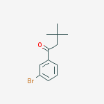 3-BROMO-3,3-DIMETHYLBUTYROPHENONE结构式