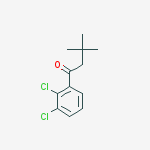 Structure of 2,3-DICHLORO-3,3-DIMETHYLBUTYROPHENONE