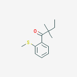 2,2-DIMETHYL-2-THIOMETHYLBUTYROPHENONE结构式
