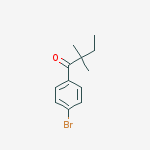 4-BROMO-2,2-DIMETHYLBUTYROPHENONE结构式