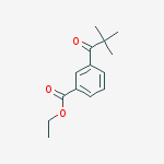 Structure of 3-CARBOETHOXY-2,2-DIMETHYLPROPIOPHENONE