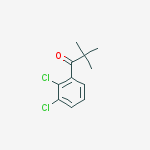Structure of 2,3-DICHLORO-2,2-DIMETHYLPROPIOPHENONE