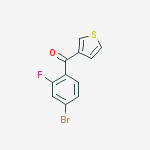 Structure of 3-(4-BROMO-2-FLUOROBENZOYL)THIOPHENE