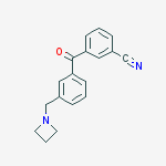 3-AZETIDINOMETHYL-3-CYANOBENZOPHENONE结构式