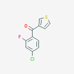 Structure of 3-(4-CHLORO-2-FLUOROBENZOYL)THIOPHENE