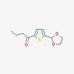 5-(1,3-DIOXOLAN-2-YL)-2-THIENYL PROPYL KETONE结构式