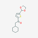 CYCLOHEXYLMETHYL 5-(1,3-DIOXOLAN-2-YL)-2-THIENYL KETONE结构式