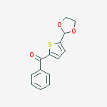 Structure of 2-BENZOYL-5-(1,3-DIOXOLAN-2-YL)THIOPHENE