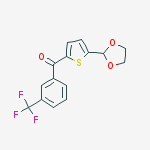 Structure of 5-(1,3-DIOXOLAN-2-YL)-2-(3-TRIFLUOROMETHYLBENZOYL)THIOPHENE