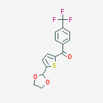 Structure of 5-(1,3-DIOXOLAN-2-YL)-2-(4-TRIFLUOROMETHYLBENZOYL)THIOPHENE