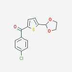 Structure of 2-(4-CHLOROROBENZOYL)-5-(1,3-DIOXOLAN-2-YL)THIOPHENE
