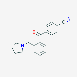 4-CYANO-2-PYRROLIDINOMETHYL BENZOPHENONE结构式