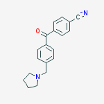 Structure of 4-CYANO-4-PYRROLIDINOMETHYL BENZOPHENONE