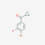 4-BROMO-3-FLUOROPHENYL CYCLOPROPYL KETONE结构式
