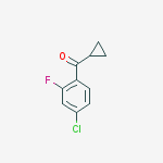 4-CHLORO-2-FLUOROPHENYL CYCLOPROPYL KETONE结构式