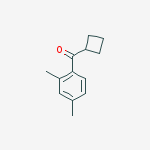 Structure of CYCLOBUTYL 2,4-DIMETHYLPHENYL KETONE
