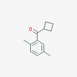 Structure of CYCLOBUTYL 2,5-DIMETHYLPHENYL KETONE