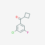 Structure of 3-CHLORO-5-FLUOROPHENYL CYCLOBUTYL KETONE