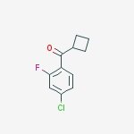 Structure of 4-CHLORO-2-FLUOROPHENYL CYCLOBUTYL KETONE