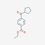 Structure of 4-CARBOETHOXYPHENYL CYCLOPENTYL KETONE