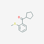 Structure of CYCLOPENTYL 2-THIOMETHYLPHENYL KETONE